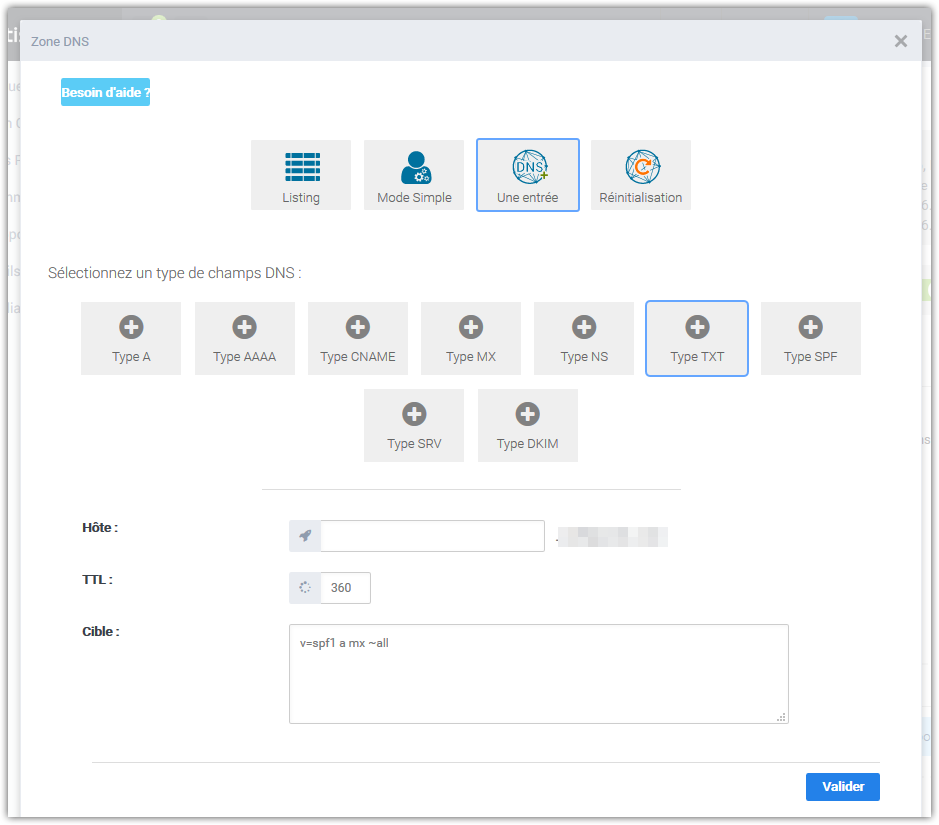 Netissime New SPF entry