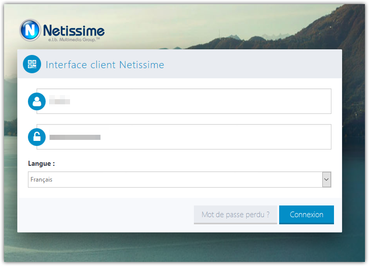 Netissime login